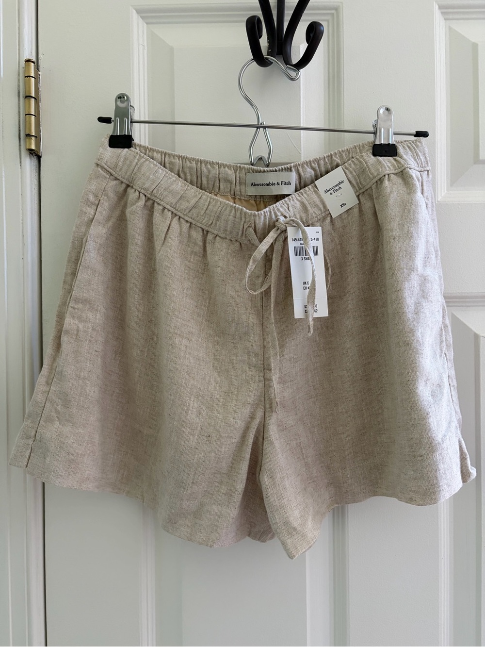 NWT Abercrombie & Fitch Linen-Blend Drawstring Shorts XS